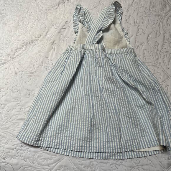 Baby Boden Seersucker Embroidered Bunny Pinnie Size 18-24 months - Picture 5 of 5
